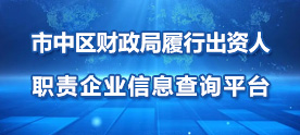 市中區財政局履行出資人職責企業信息查詢平臺